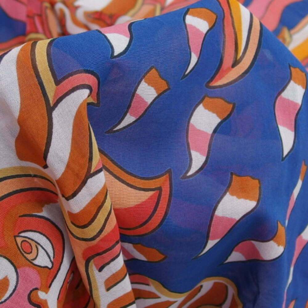 HERMES Authentic Blue Scarf - Picture 7 of 11